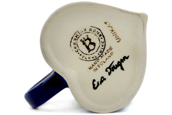 Set of 4 Heart-Shaped Mugs in Different Patterns