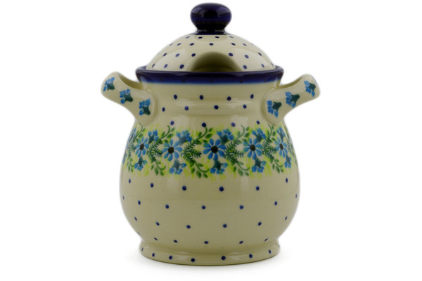 Jar with Lid and Handles 8"