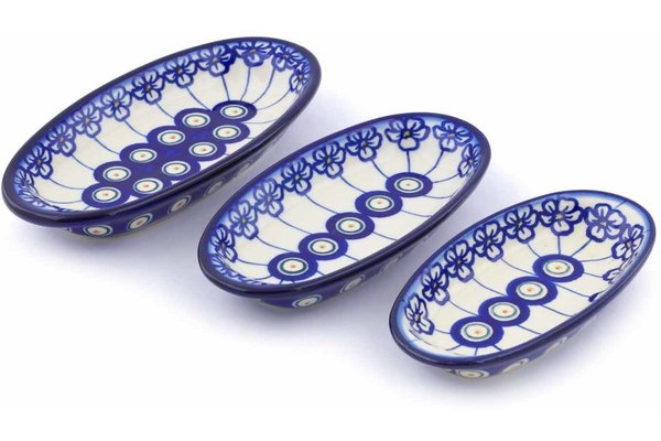 Condiment set of 3 nesting dishes: 7¼-inch, 6½-inch, 5¾-inch