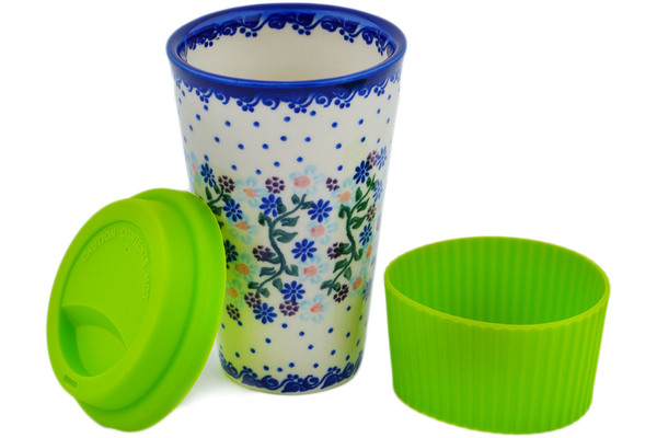 Travel Coffee Mug with Muliticolor Sleeve