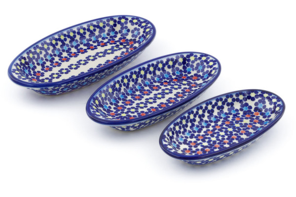 Condiment set of 3 nesting dishes: 7¼-inch, 6½-inch, 5¾-inch