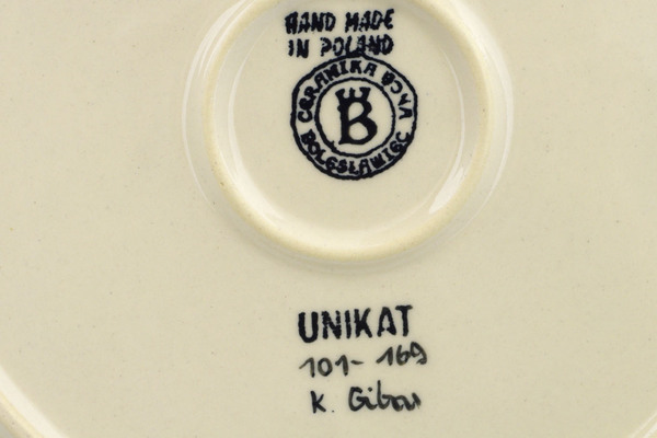 Polish Pottery Place Setting 4-Piece: 10½" dinner plate, 7½" dessert or side plate, 5¼" bowl and a 12 oz mug