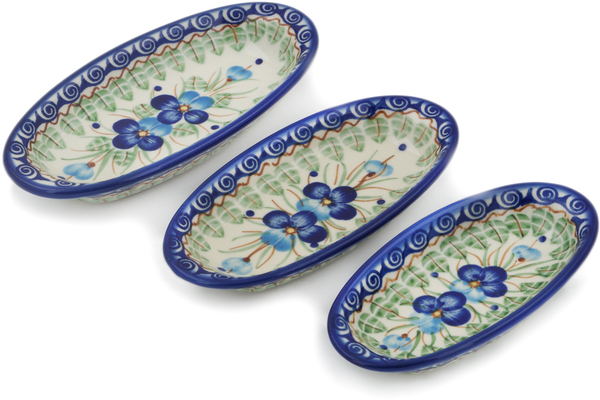 Condiment set of 3 nesting dishes: 7¼-inch, 6½-inch, 5¾-inch