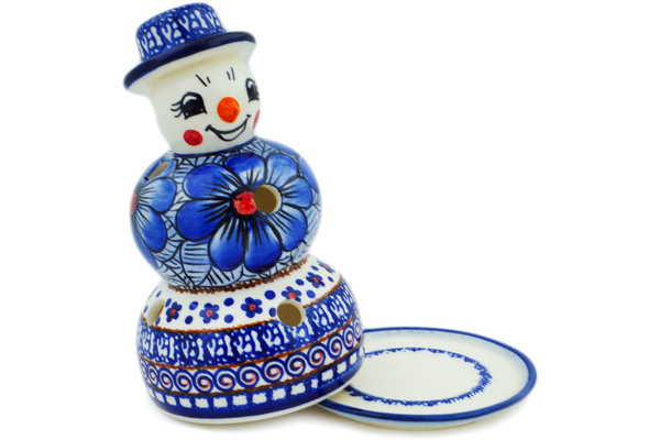 Snowman Candle Holder 7"