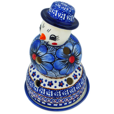 Snowman Candle Holder 7"