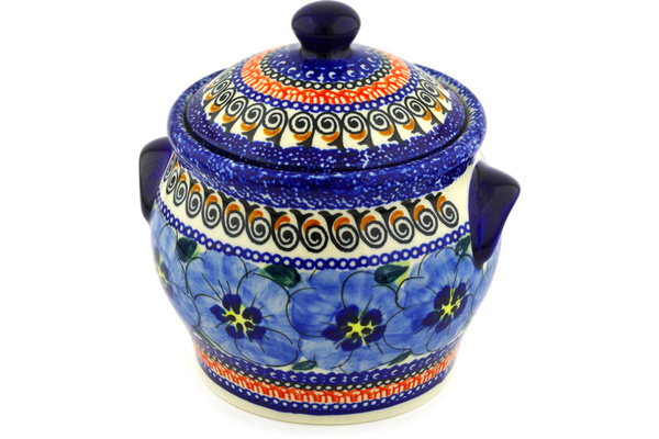 Jar with Lid and Handles 6"