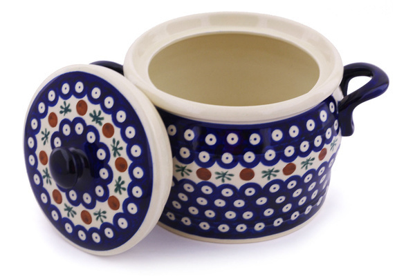 Jar with Lid and Handles 9"