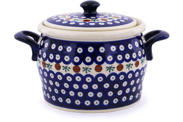 Jar with Lid and Handles 9"