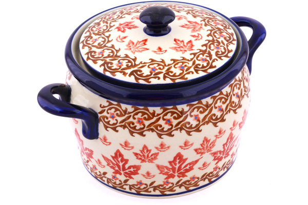 Jar with Lid and Handles 9"