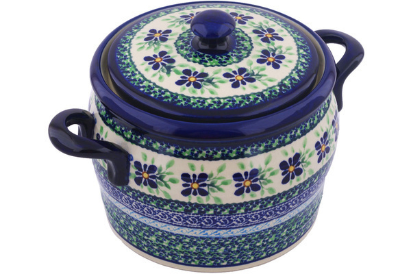 Jar with Lid and Handles 9"