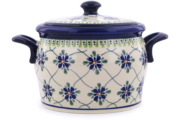 Jar with Lid and Handles 9"