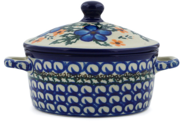 Jar with Lid and Handles 5"