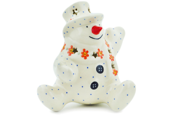 Snowman Candle Holder 4"