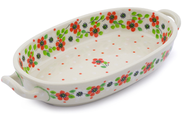 Oval Baker with Handles 9"