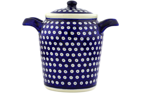 Jar with Lid and Handles 8"