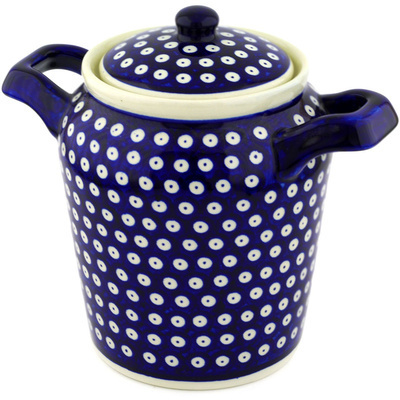 Jar with Lid and Handles 8"