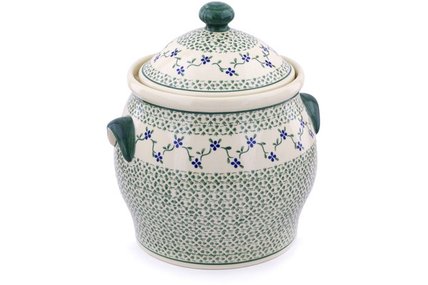 Jar with Lid and Handles 11"