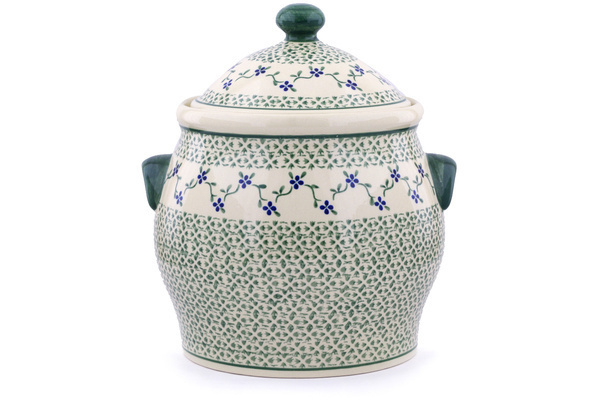 Jar with Lid and Handles 11"