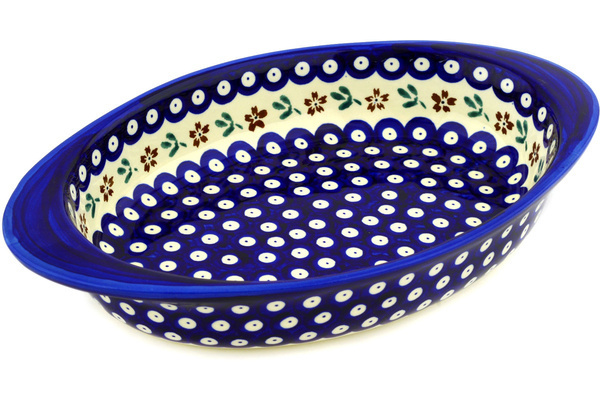 Oval Baker with Handles 13"