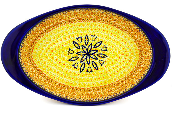 Oval Baker with Handles 14"