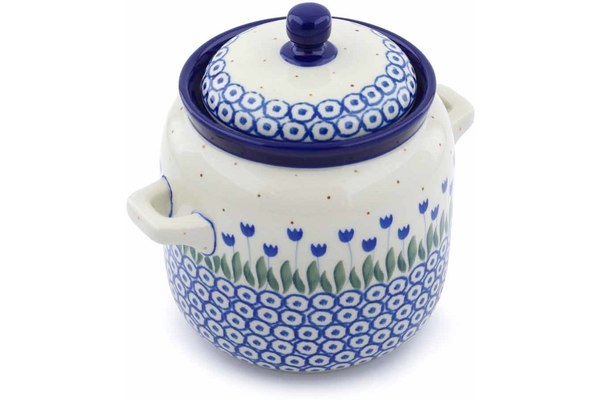 Jar with Lid and Handles 6"