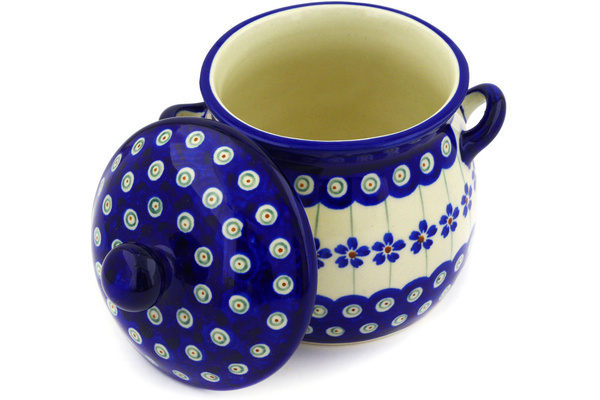 Jar with Lid and Handles 6"