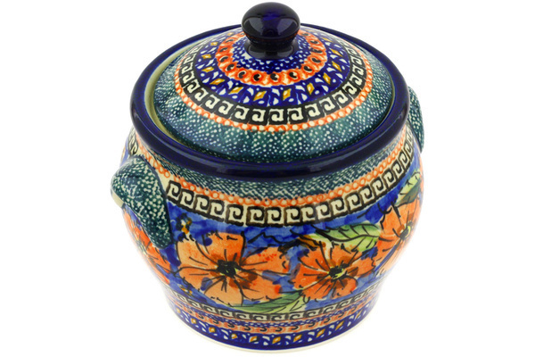 Jar with Lid and Handles 6"