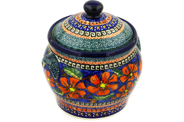 Jar with Lid and Handles 6"
