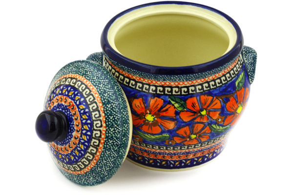 Jar with Lid and Handles 6"