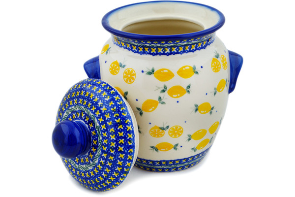 Jar with Lid and Handles 9"