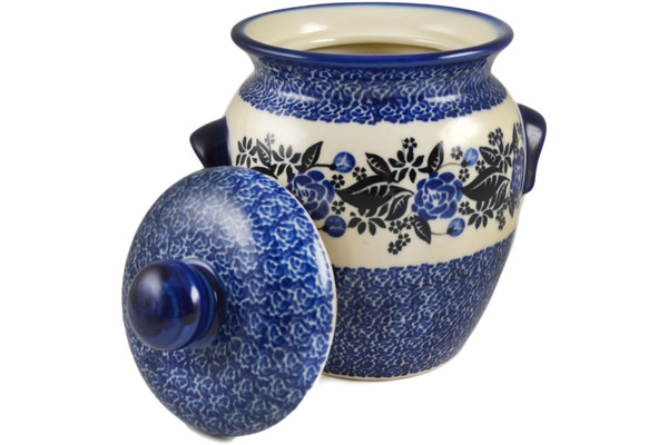 Jar with Lid and Handles 9"