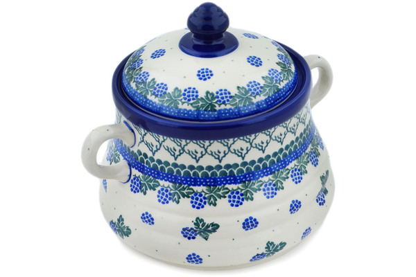 Jar with Lid and Handles 9"