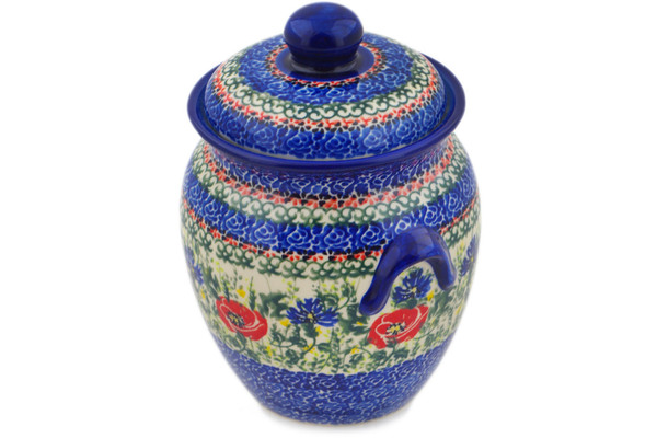 Jar with Lid and Handles 7"