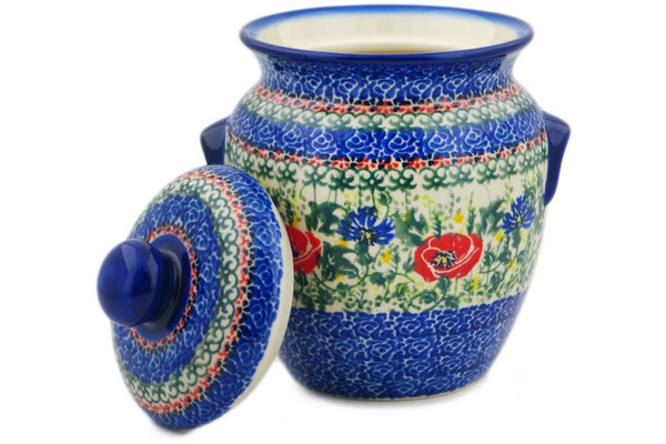 Jar with Lid and Handles 7"