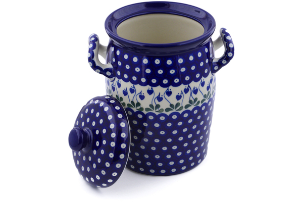 Jar with Lid and Handles 11"