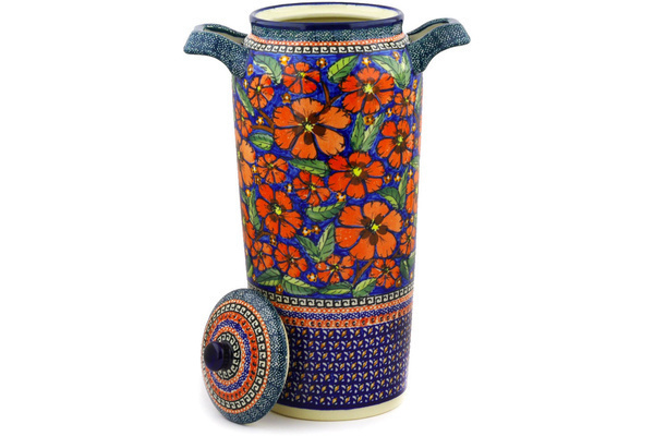 Jar with Lid and Handles 14"