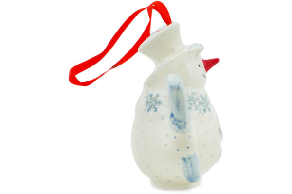 Snowman Ornament With Bell 4"