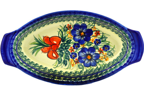 Oval Baker with Handles 12"