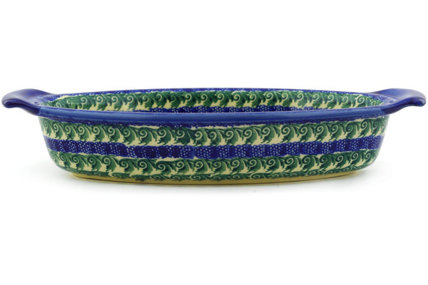 Oval Baker with Handles 10"