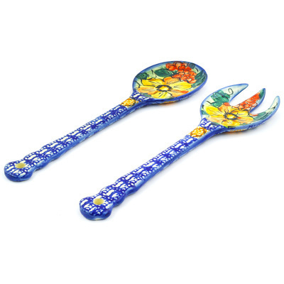 Salad Spoon and Fork Set 10"