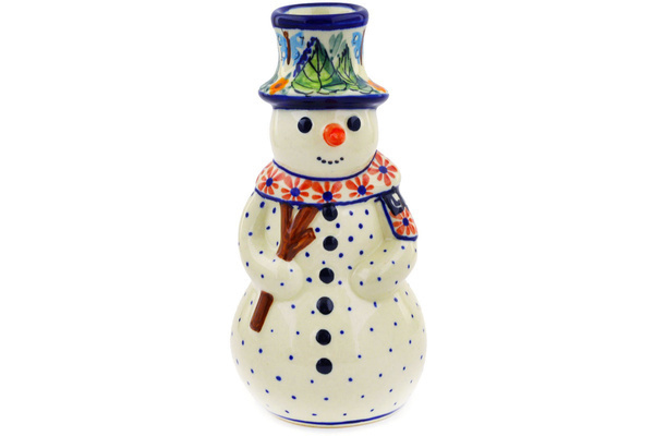 Snowman Candle Holder 6"