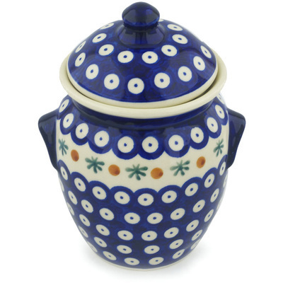Jar with Lid and Handles 7"