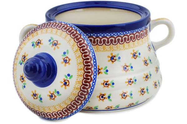 Jar with Lid and Handles 9"