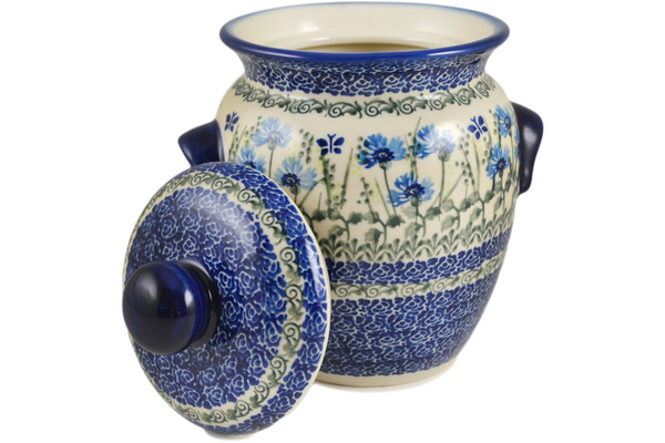 Jar with Lid and Handles 9"