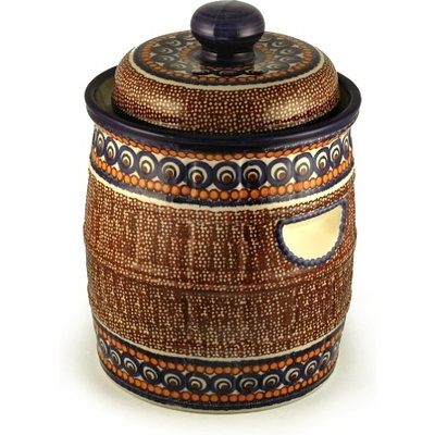 Jar with Lid and Handles 12"