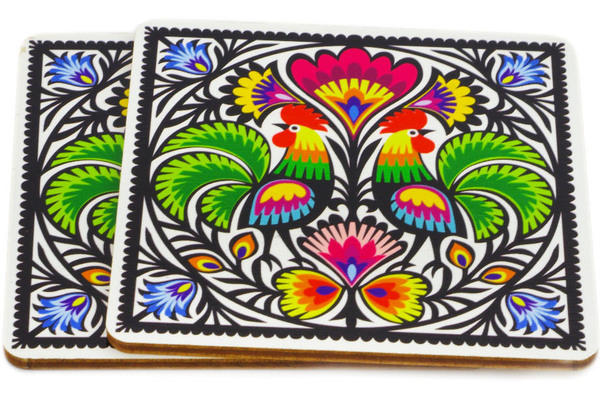 Set of 2 Coasters 4"