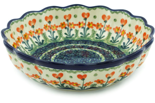 Scalloped Fluted Bowl 8"