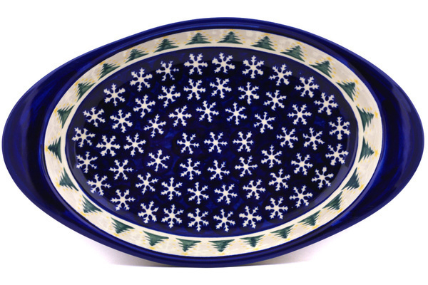 Oval Baker with Handles 13"