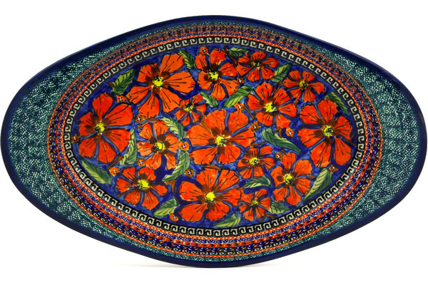 Oval Baker with Handles 14"