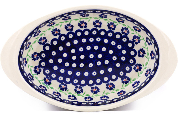 Oval Baker with Handles 13"